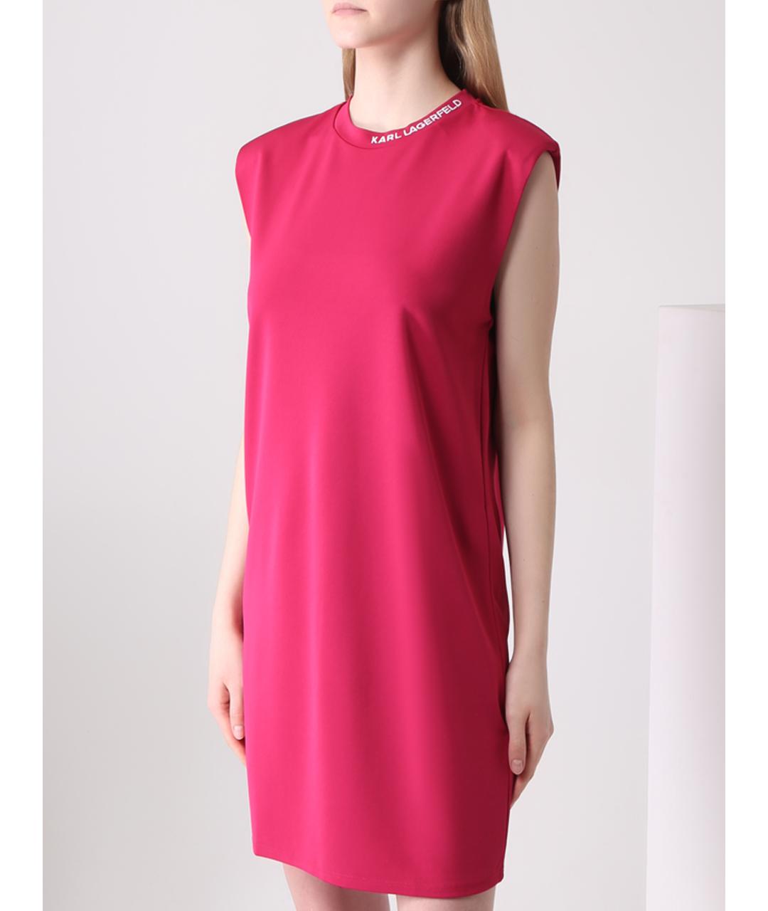 KARL LAGERFELD Розовое повседневное платье, фото 4