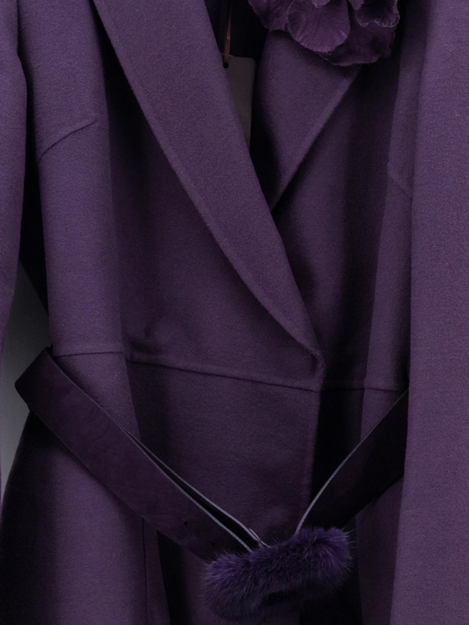 ERMANNO SCERVINO Фиолетовое шерстяное пальто, фото 3