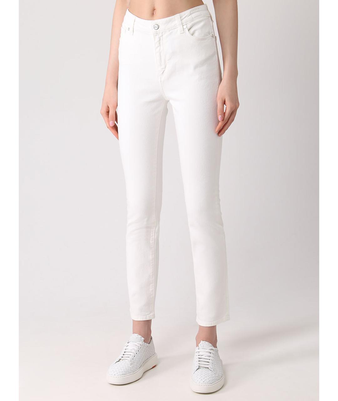 KITON Белые джинсы слим, фото 4