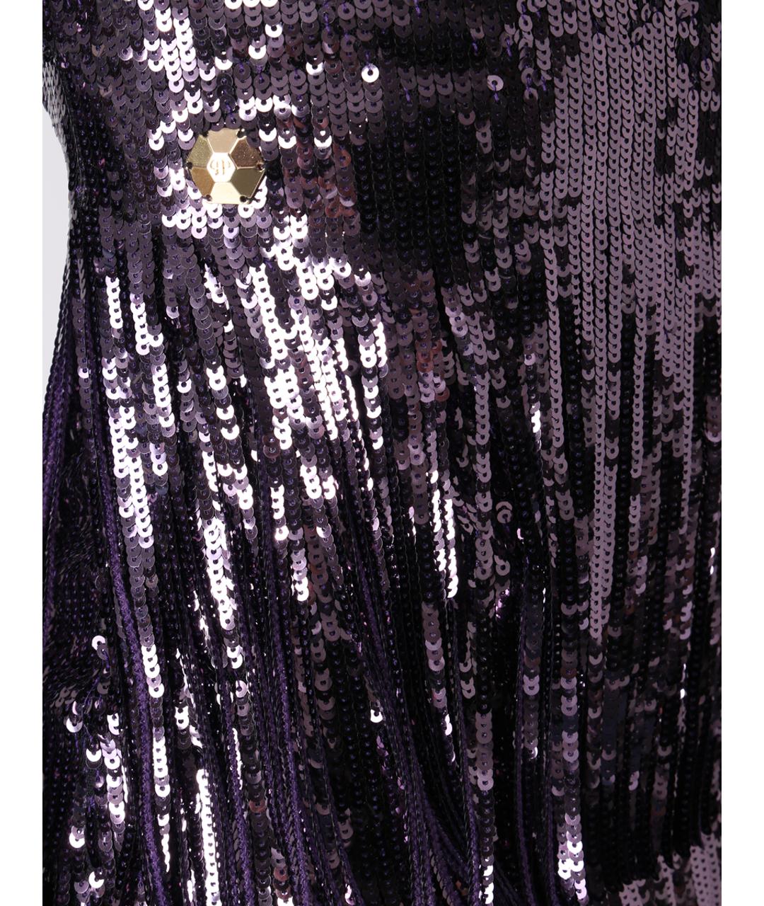 PHILIPP PLEIN Фиолетовое вечернее платье, фото 5