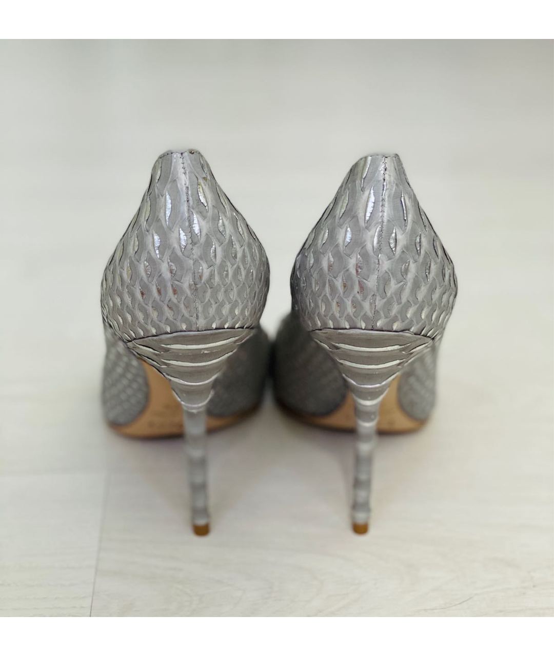 CHRISTIAN DIOR PRE-OWNED Серебряные туфли из экзотической кожи, фото 3