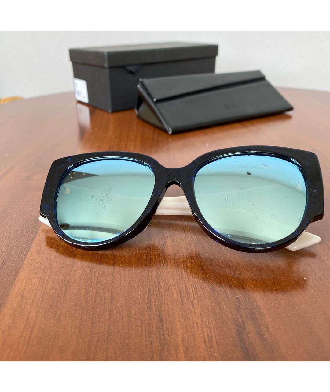 CHRISTIAN DIOR PRE-OWNED Голубые пластиковые солнцезащитные очки, фото 7