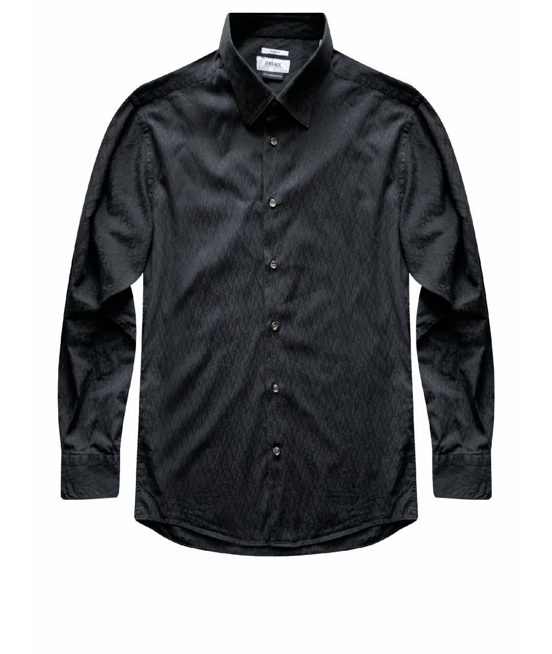VERSACE COLLECTION Черная хлопковая кэжуал рубашка, фото 1