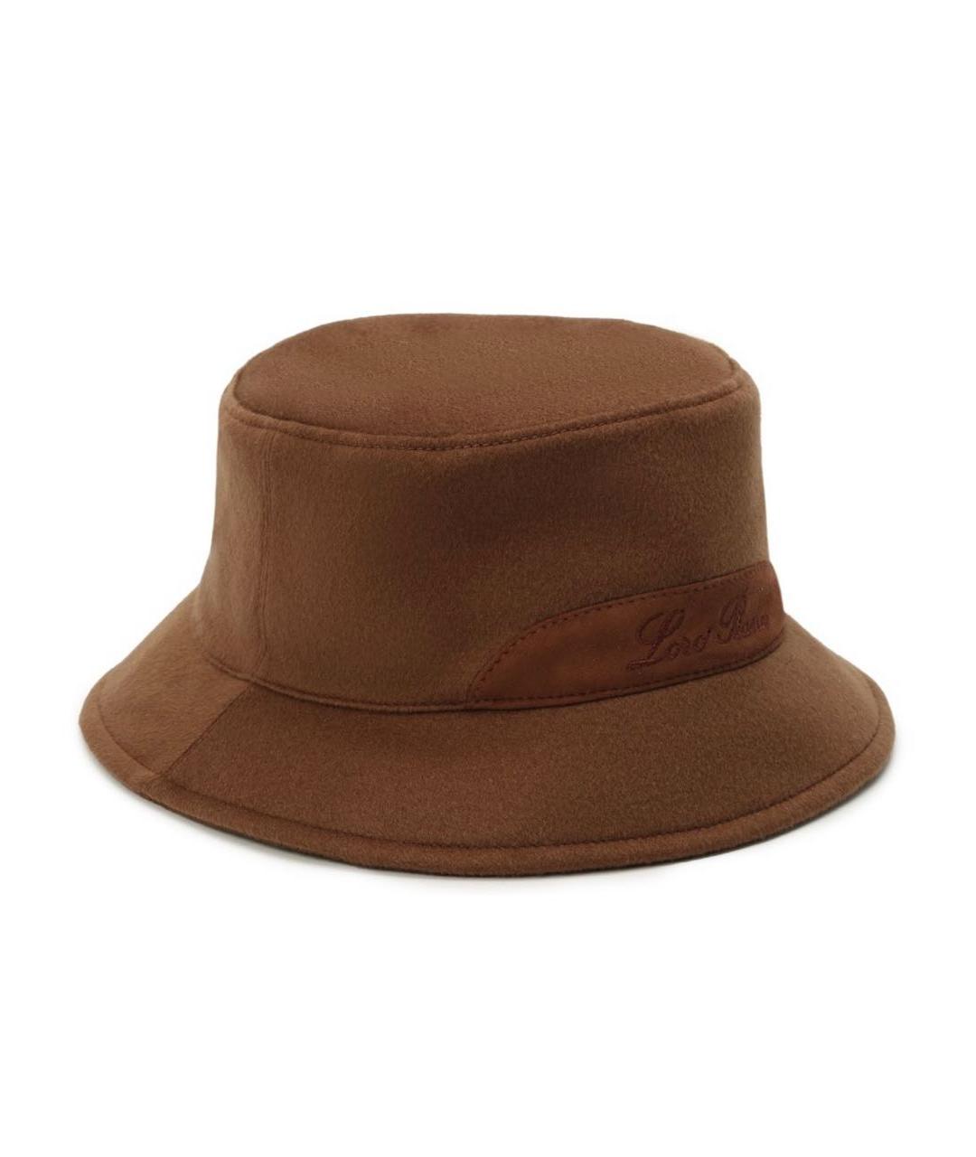 LORO PIANA Коричневая кашемировая шляпа, фото 1
