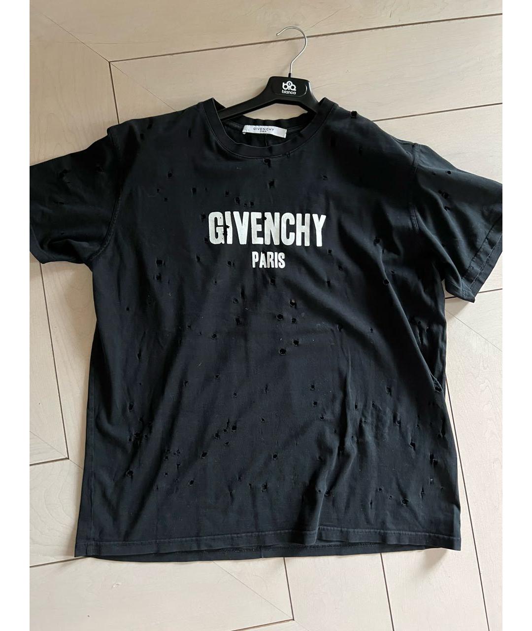 GIVENCHY Черная хлопковая футболка, фото 2