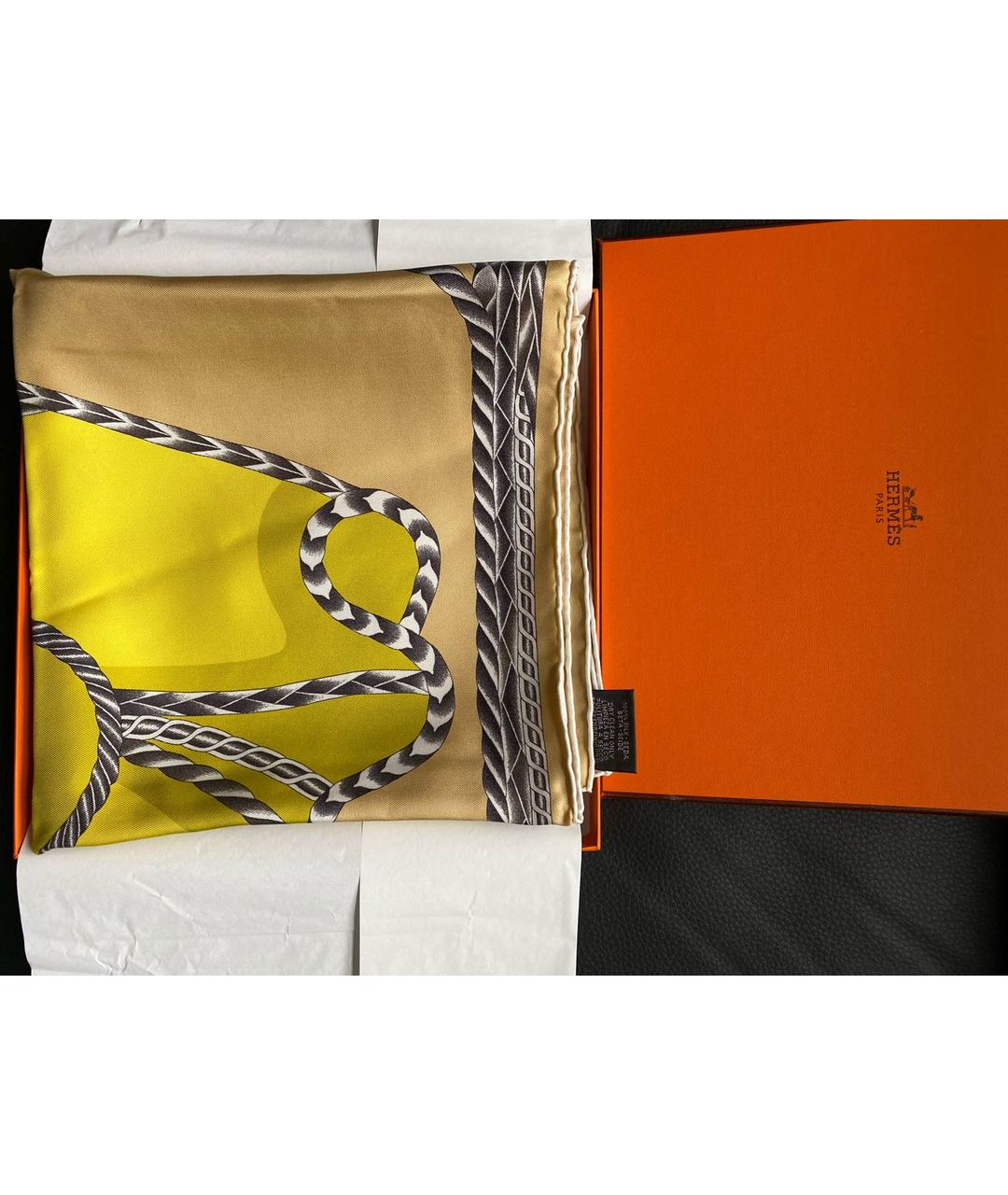 HERMES PRE-OWNED Желтый шелковый шарф, фото 4
