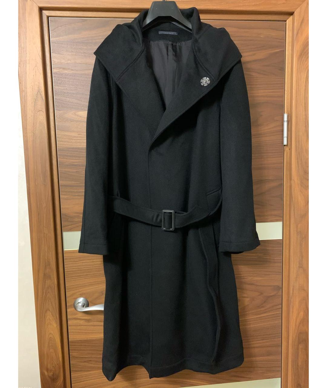 YOHJI YAMAMOTO Черное шерстяное пальто, фото 2