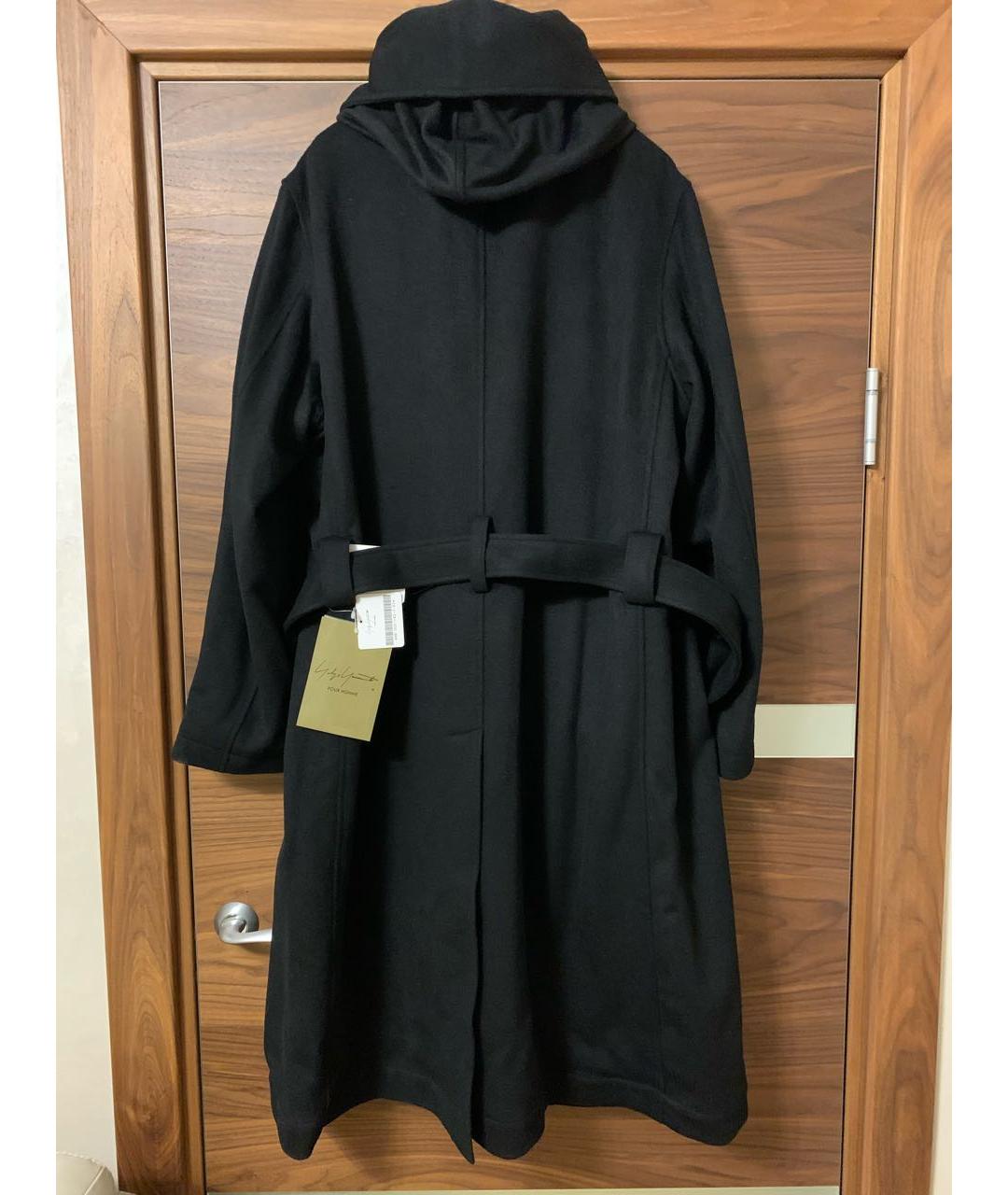 YOHJI YAMAMOTO Черное шерстяное пальто, фото 4