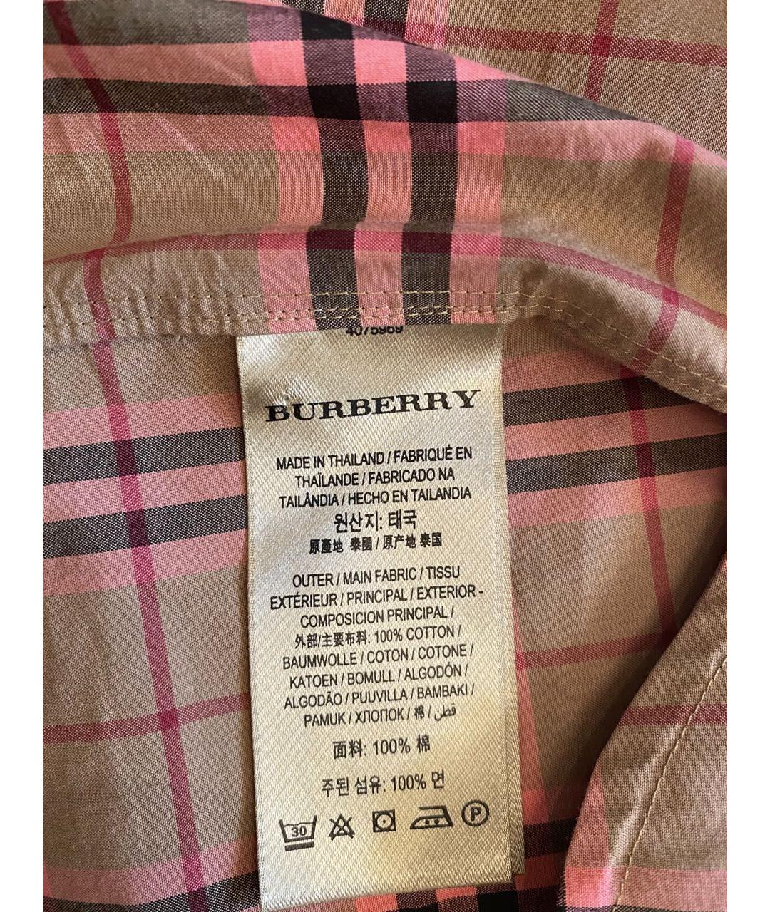 BURBERRY Мульти хлопковое повседневное платье, фото 3