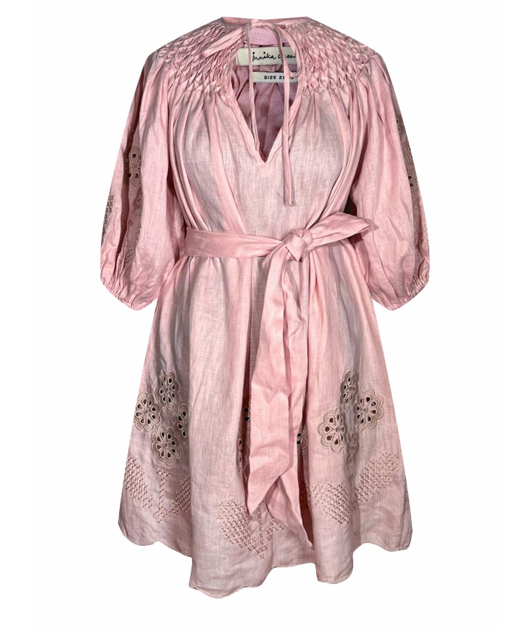 INNIKA CHOO Розовое коктейльное платье, фото 1