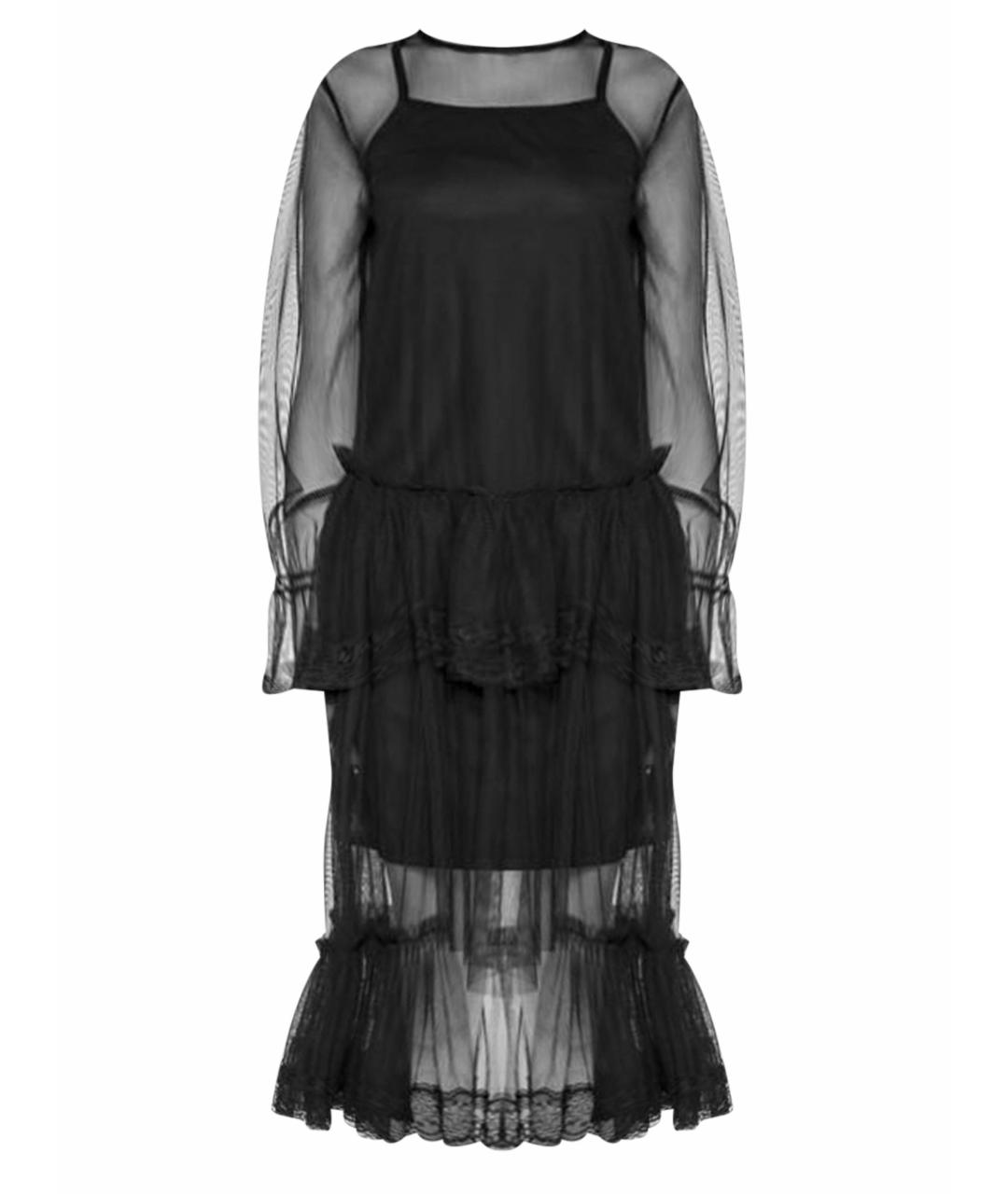 LIU JO Черное сетчатое вечернее платье, фото 1
