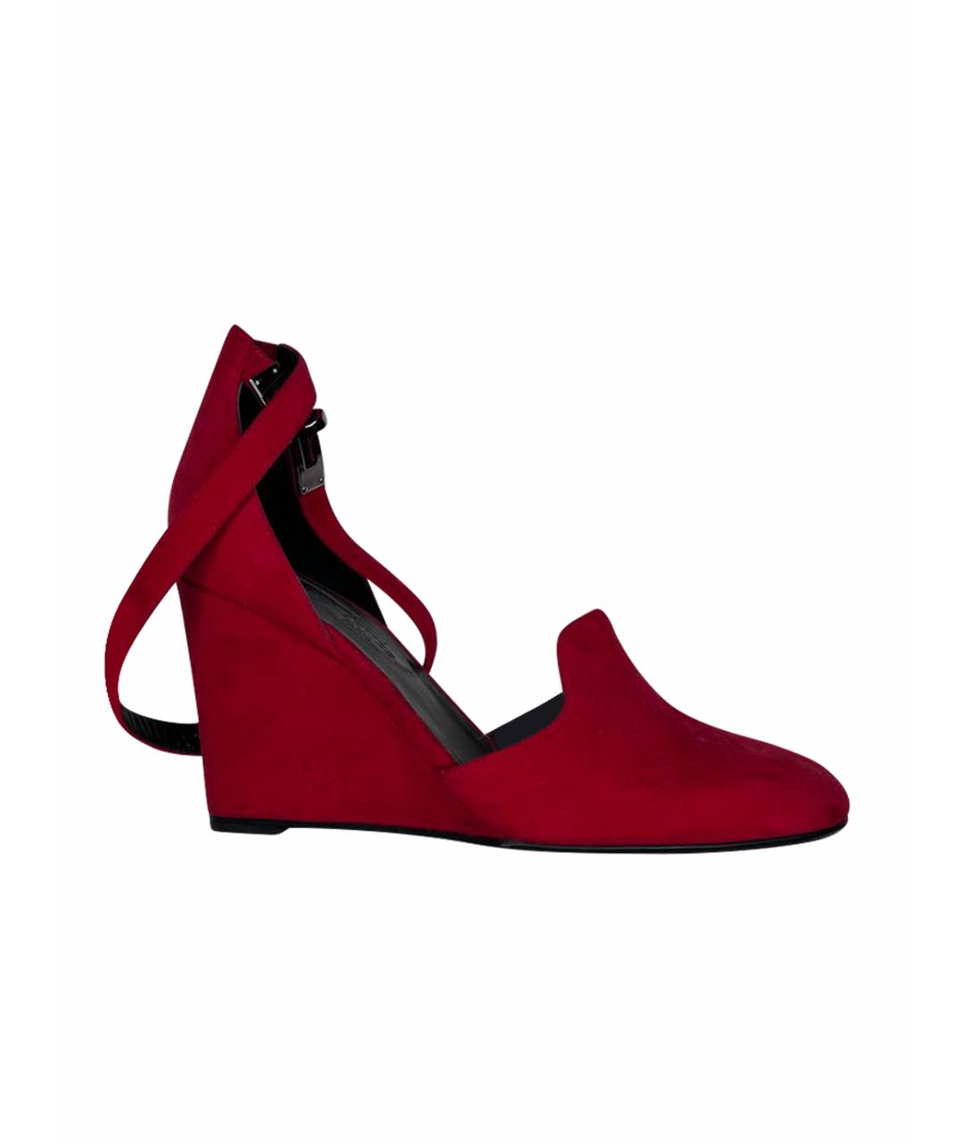 HERMES PRE-OWNED Красные замшевые туфли, фото 1