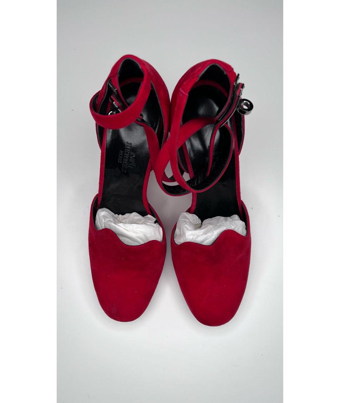 HERMES PRE-OWNED Красные замшевые туфли, фото 2