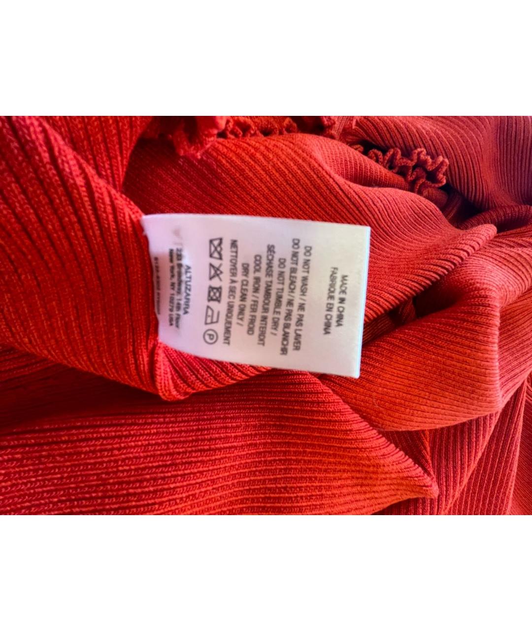 ALTUZARRA Красное вискозное платье, фото 8