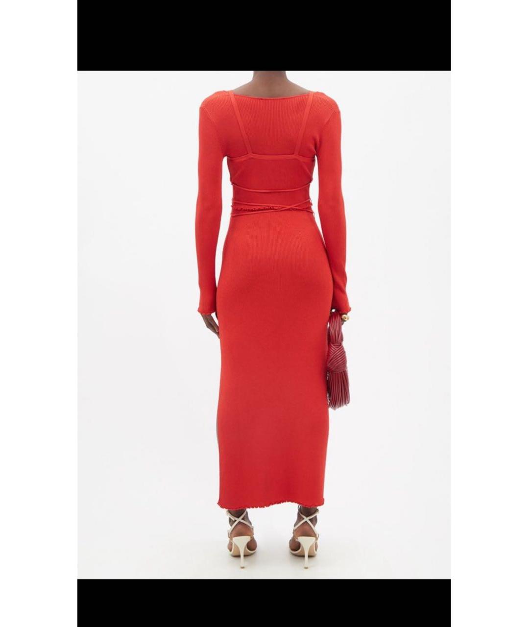 ALTUZARRA Красное вискозное платье, фото 2