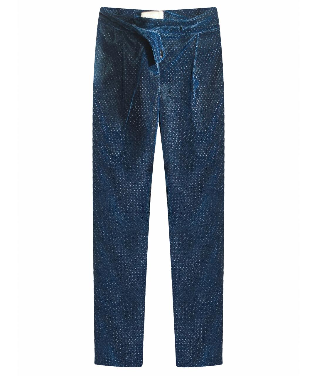 STEFANEL Темно-синие полиэстеровые брюки узкие, фото 1