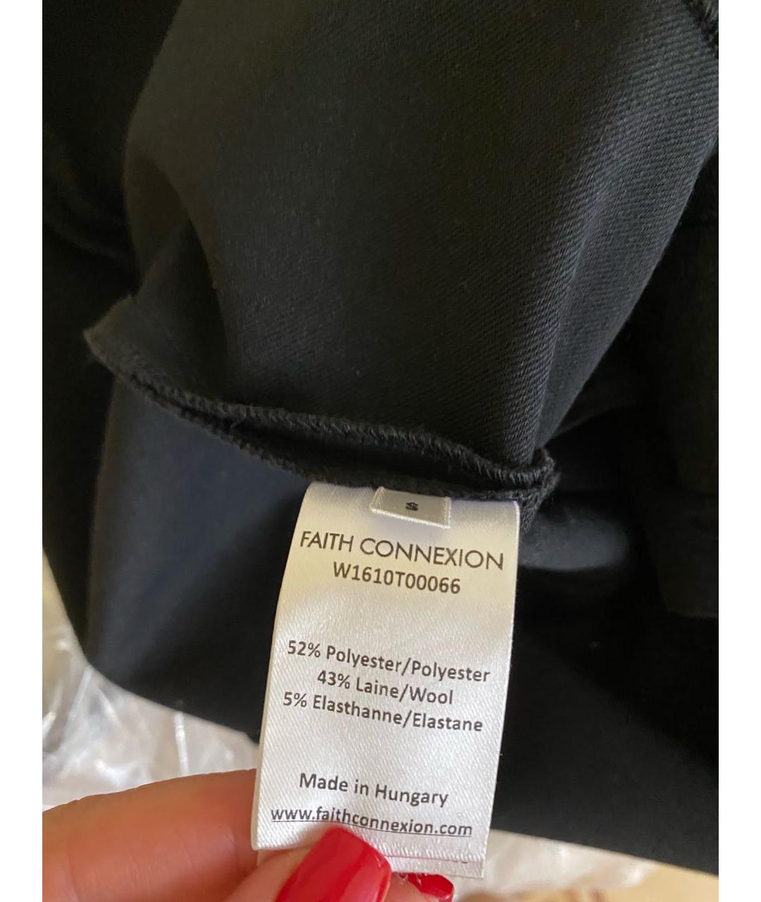 FAITH CONNEXION Черное полиэстеровое коктейльное платье, фото 7