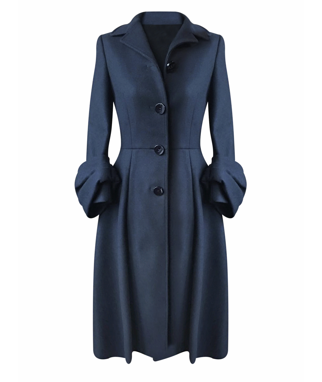 PRADA Темно-синее шерстяное пальто, фото 1