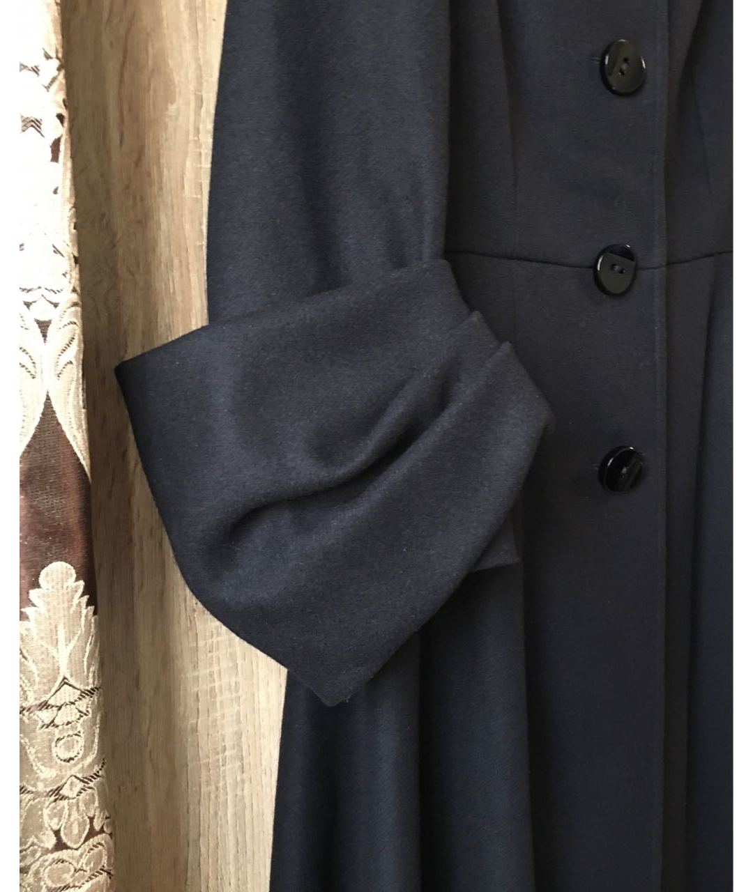 PRADA Темно-синее шерстяное пальто, фото 8