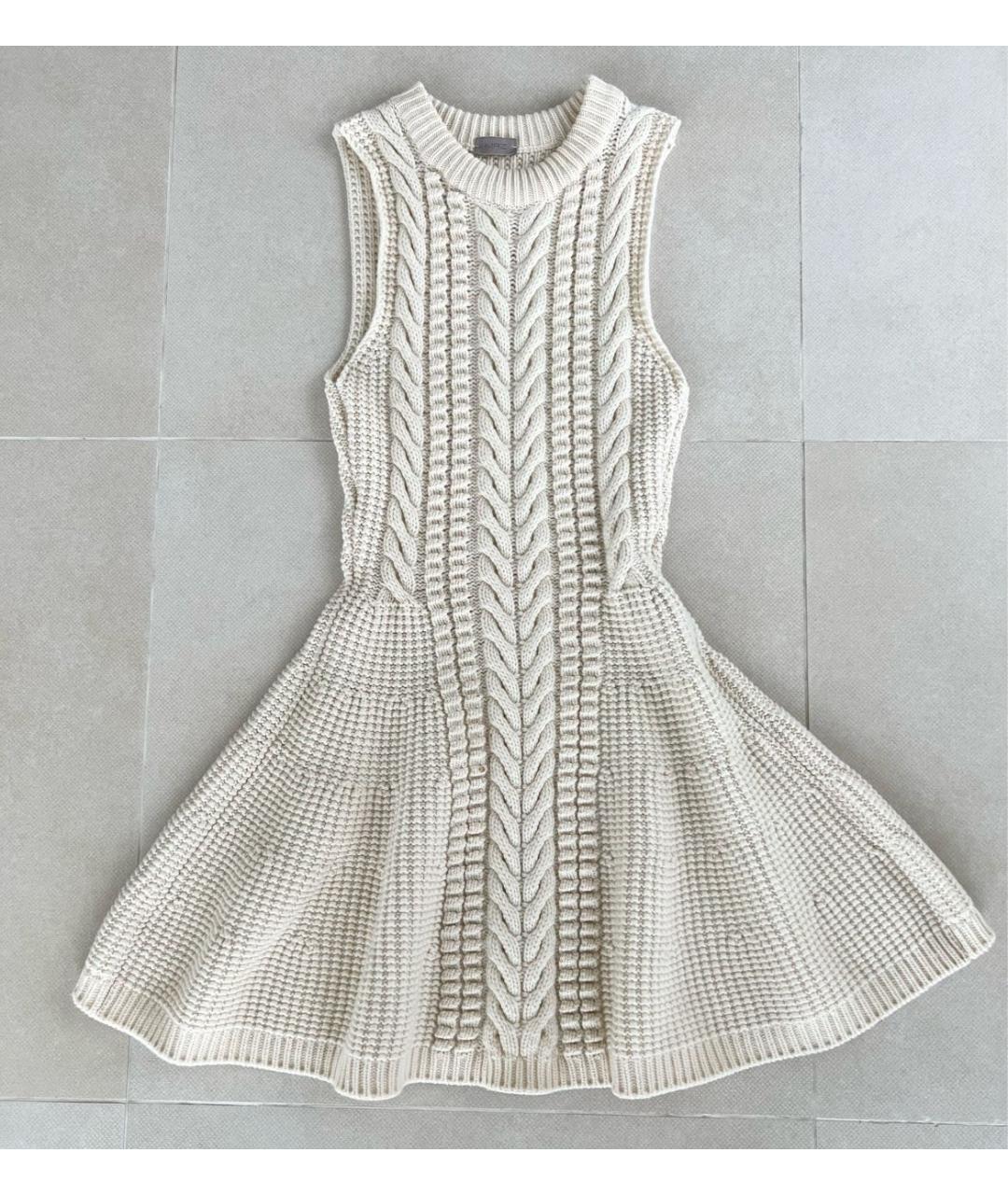 MRZ Белое шерстяное повседневное платье, фото 6