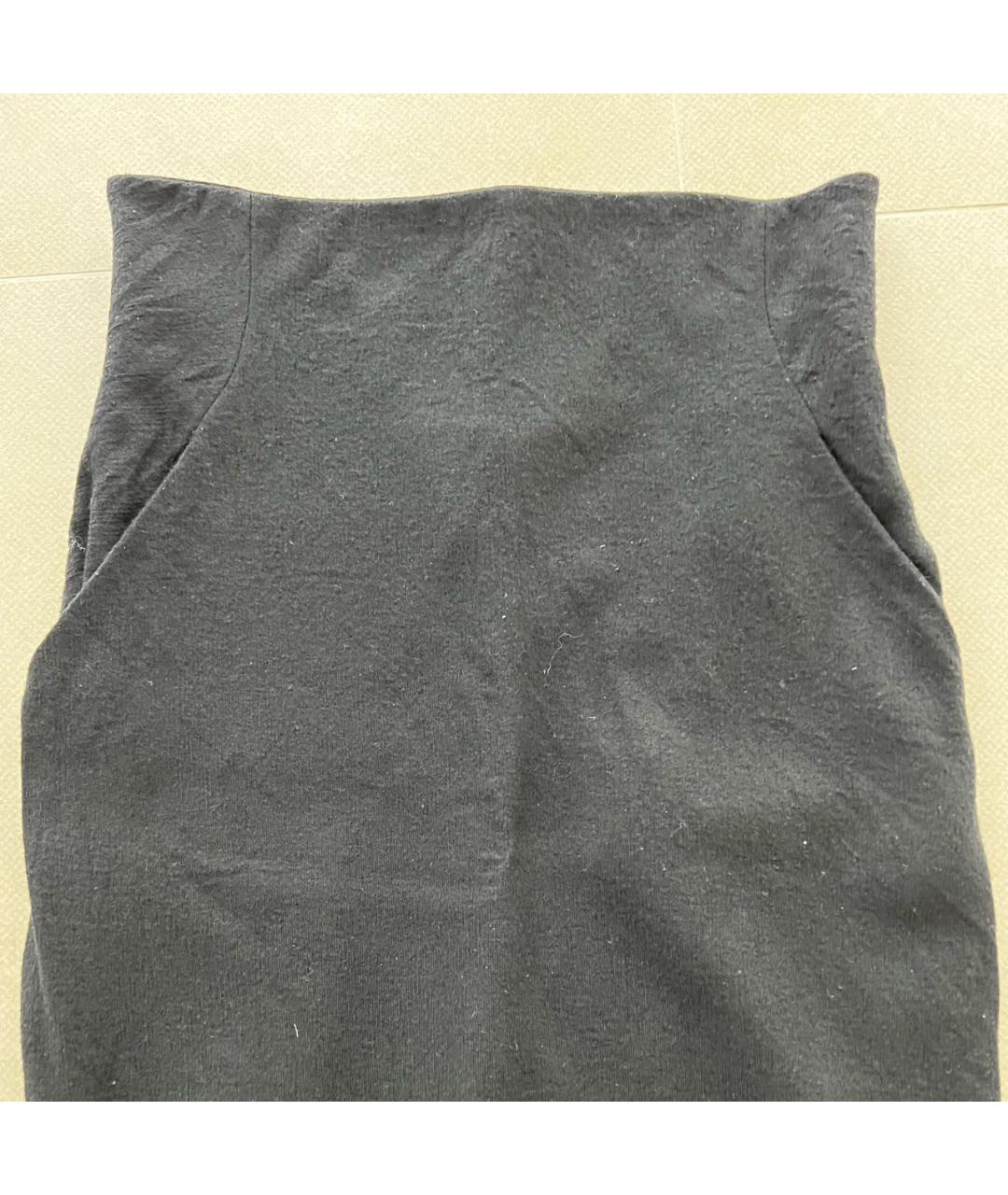 HAIDER ACKERMANN Черная шерстяная юбка миди, фото 4