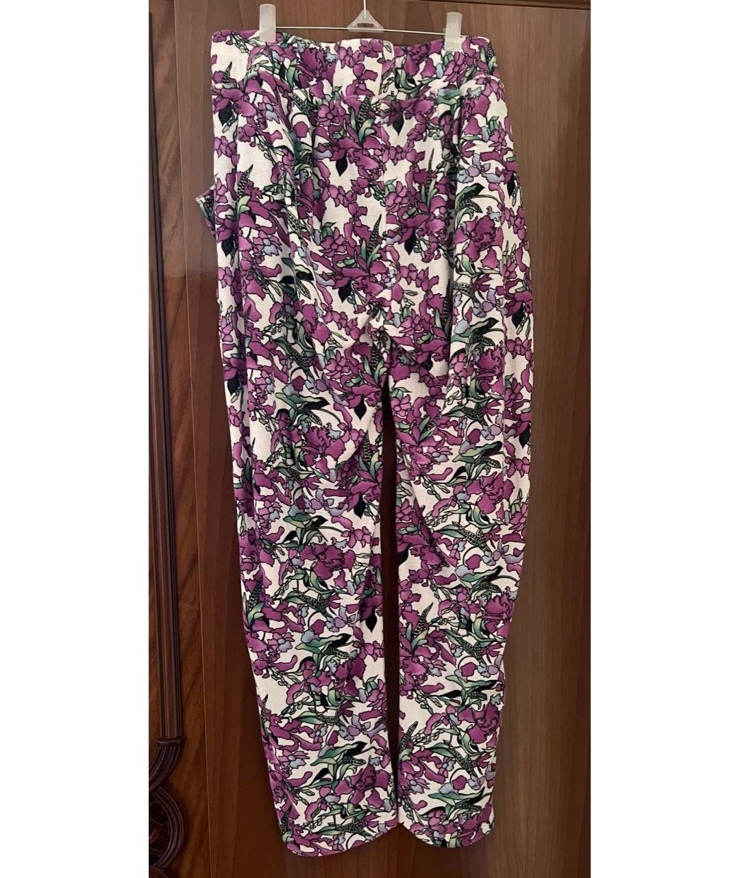 ESSENTIEL ANTWERP Фиолетовые хлопковые прямые брюки, фото 2