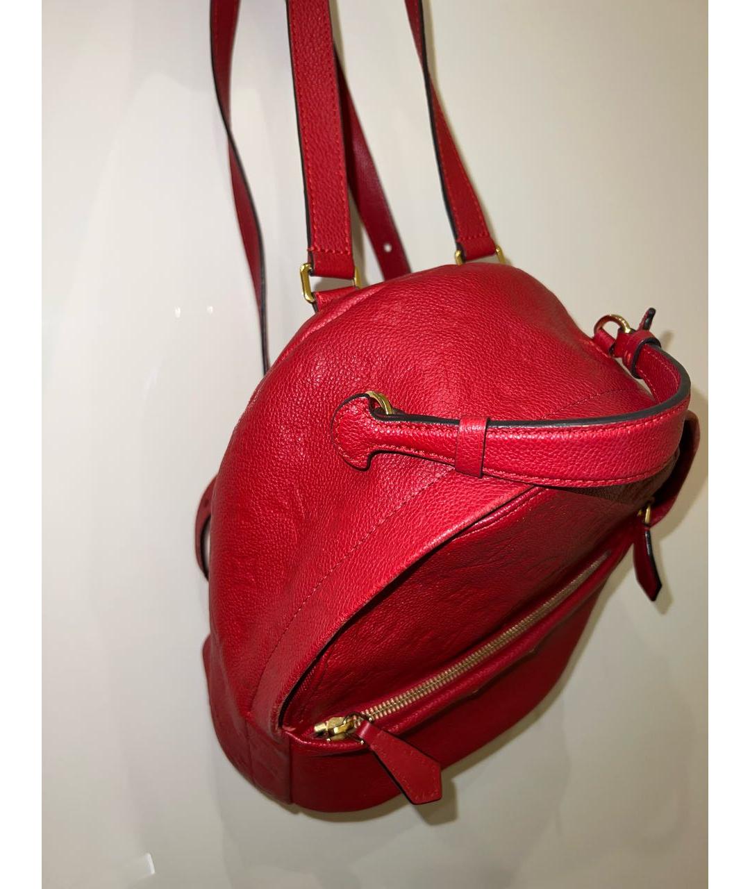 LOUIS VUITTON PRE-OWNED Красный кожаный рюкзак, фото 6