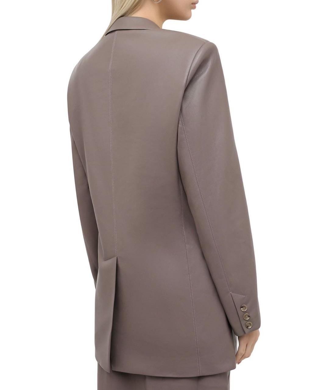 NANUSHKA Серый кожаный жакет/пиджак, фото 3