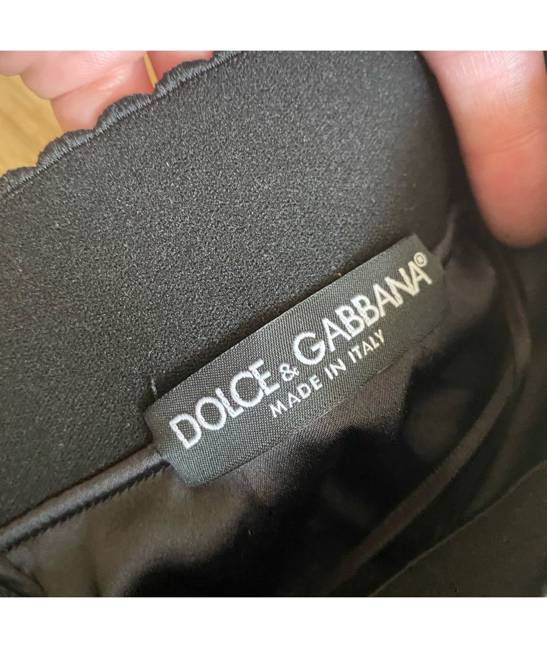 DOLCE&GABBANA Черная шелковая юбка миди, фото 6