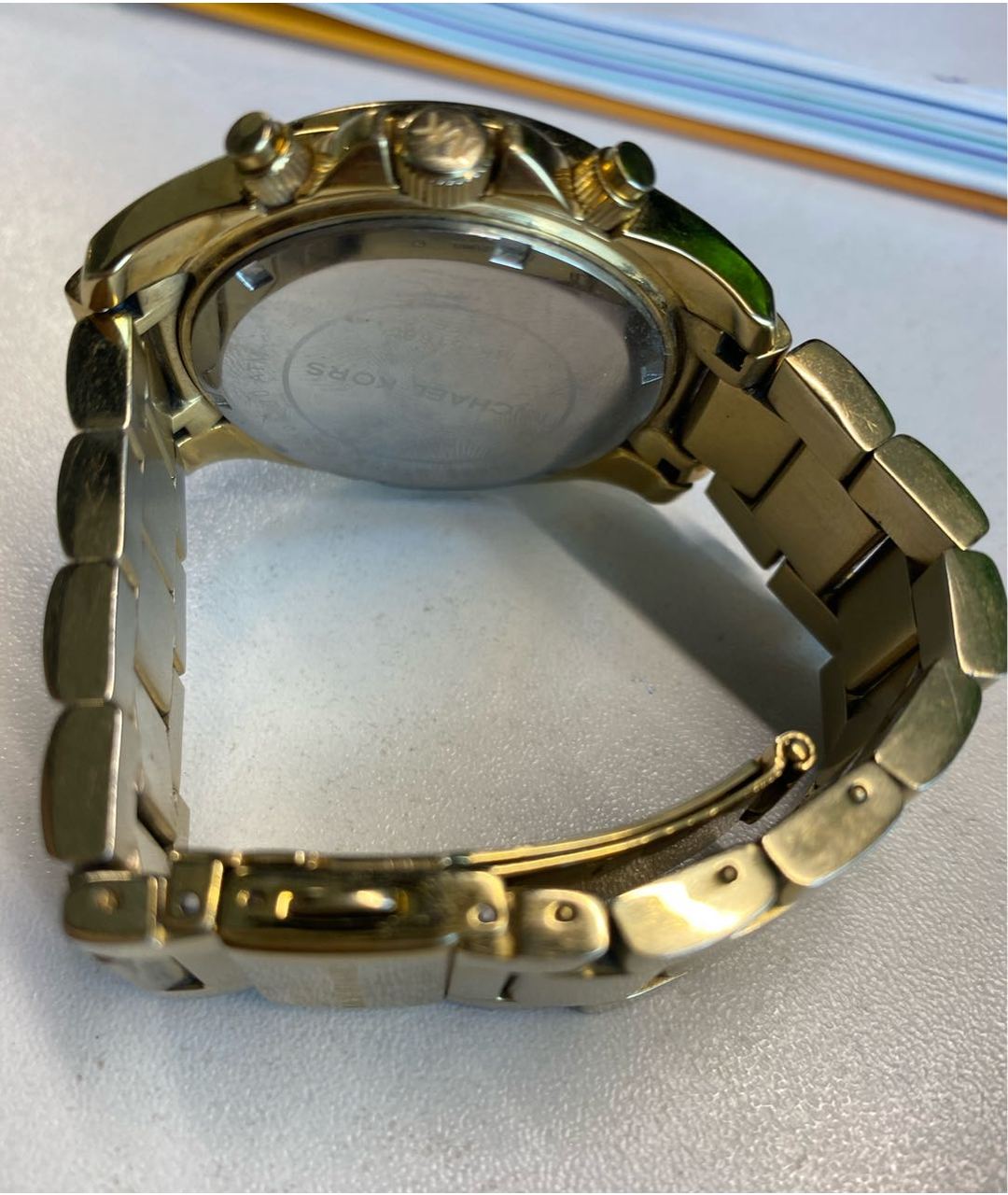 MICHAEL KORS Золотые стальные часы, фото 3