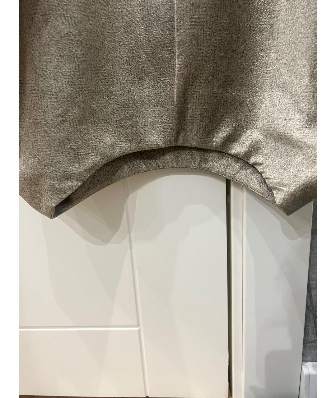 GIORGIO ARMANI Серебряная шелковая юбка мини, фото 2