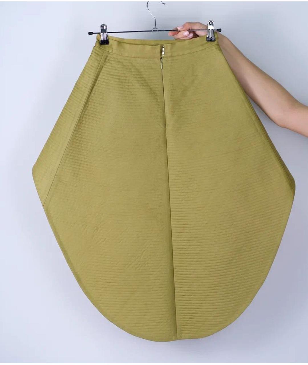RUBAN Зеленая полиуретановая юбка мини, фото 2