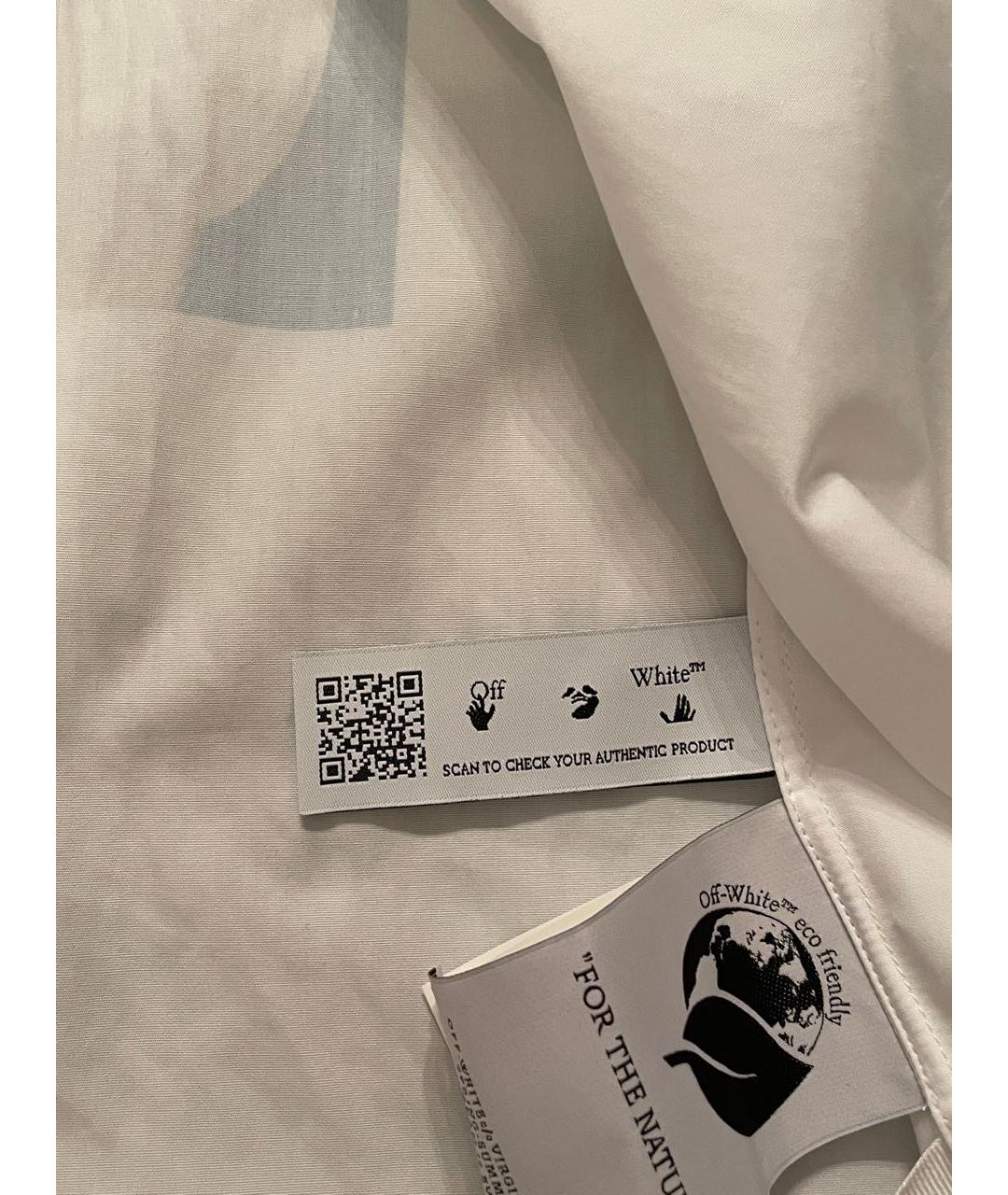 OFF-WHITE Белая хлопковая кэжуал рубашка, фото 4
