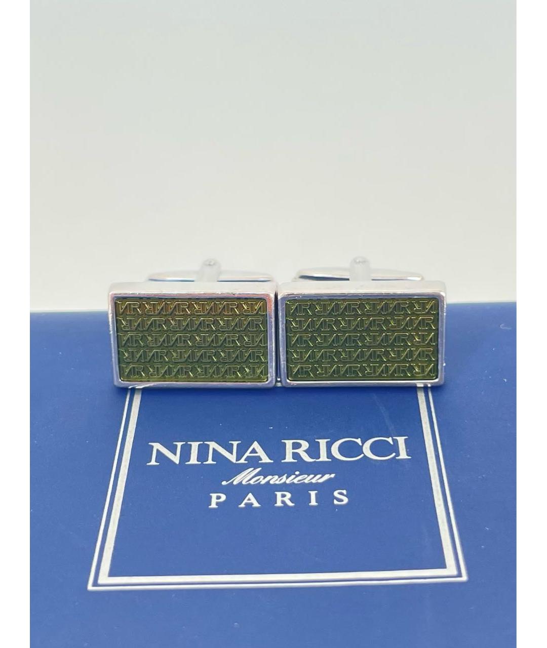 NINA RICCI Желтые металлические запонки, фото 6