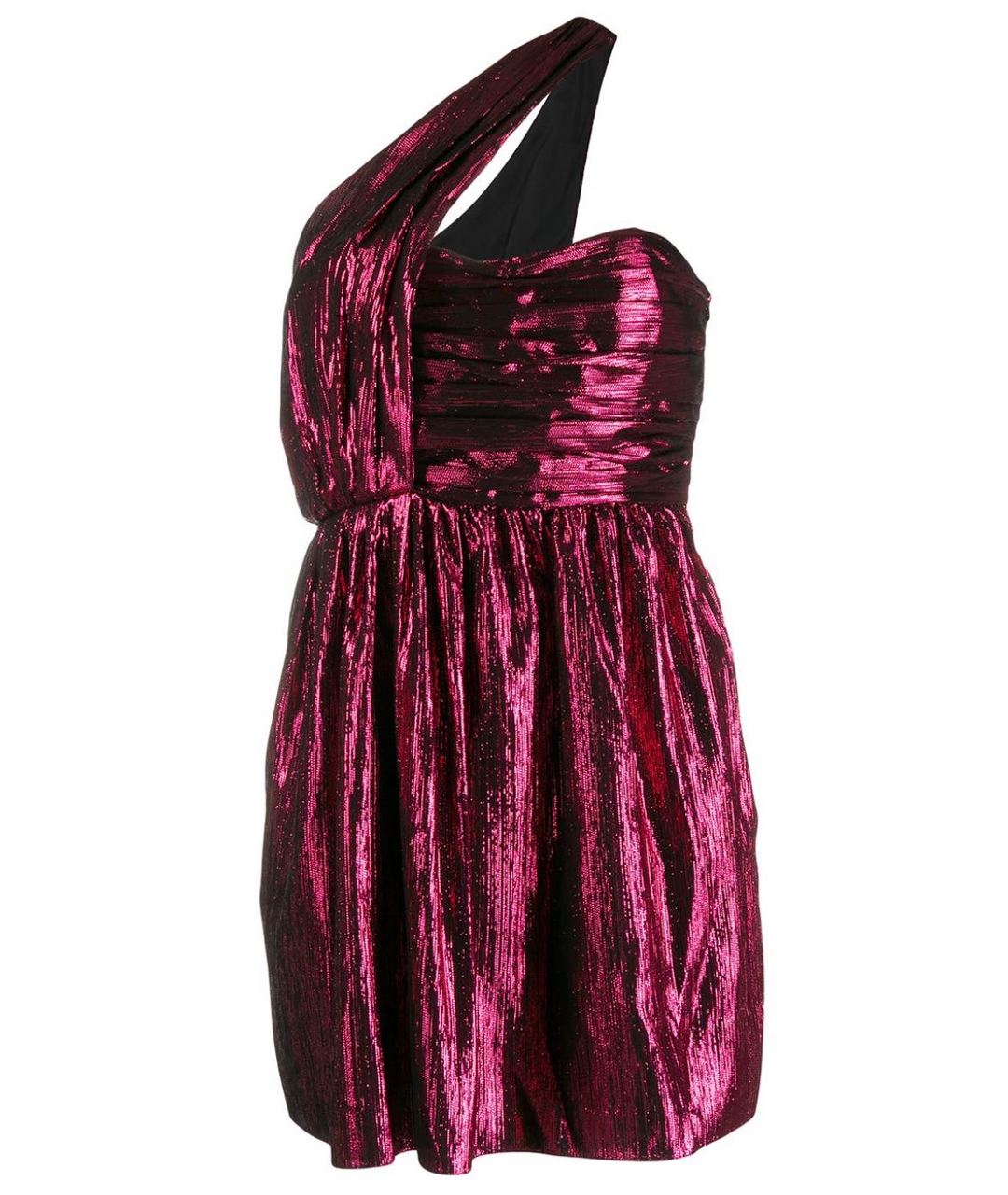 SAINT LAURENT Фуксия шелковое коктейльное платье, фото 1