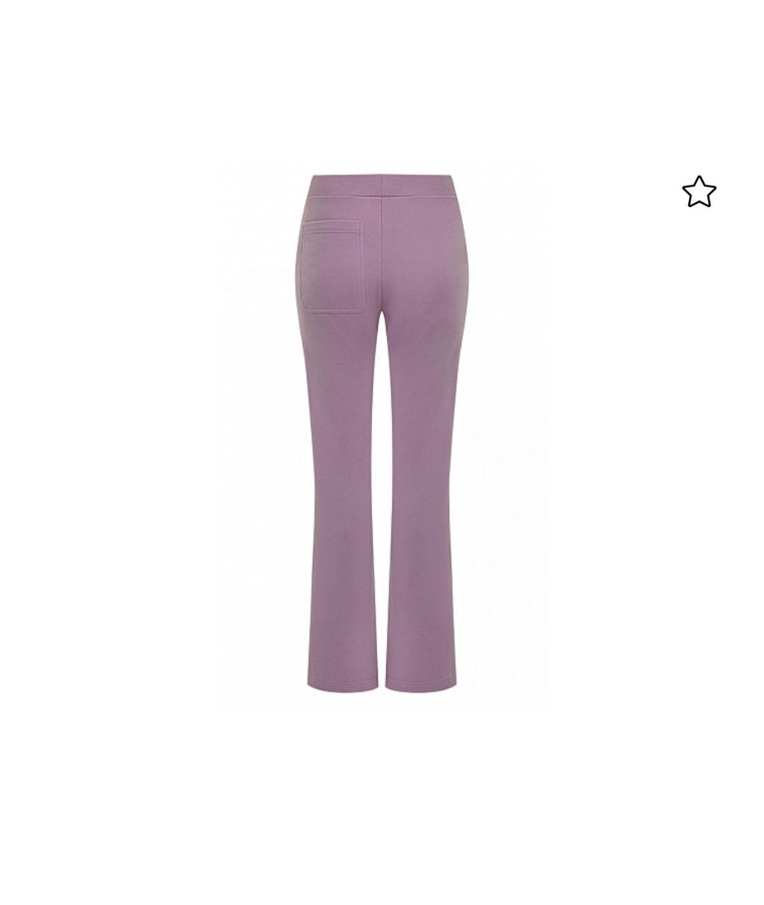 ESCADA Фиолетовые хлопковые прямые брюки, фото 3