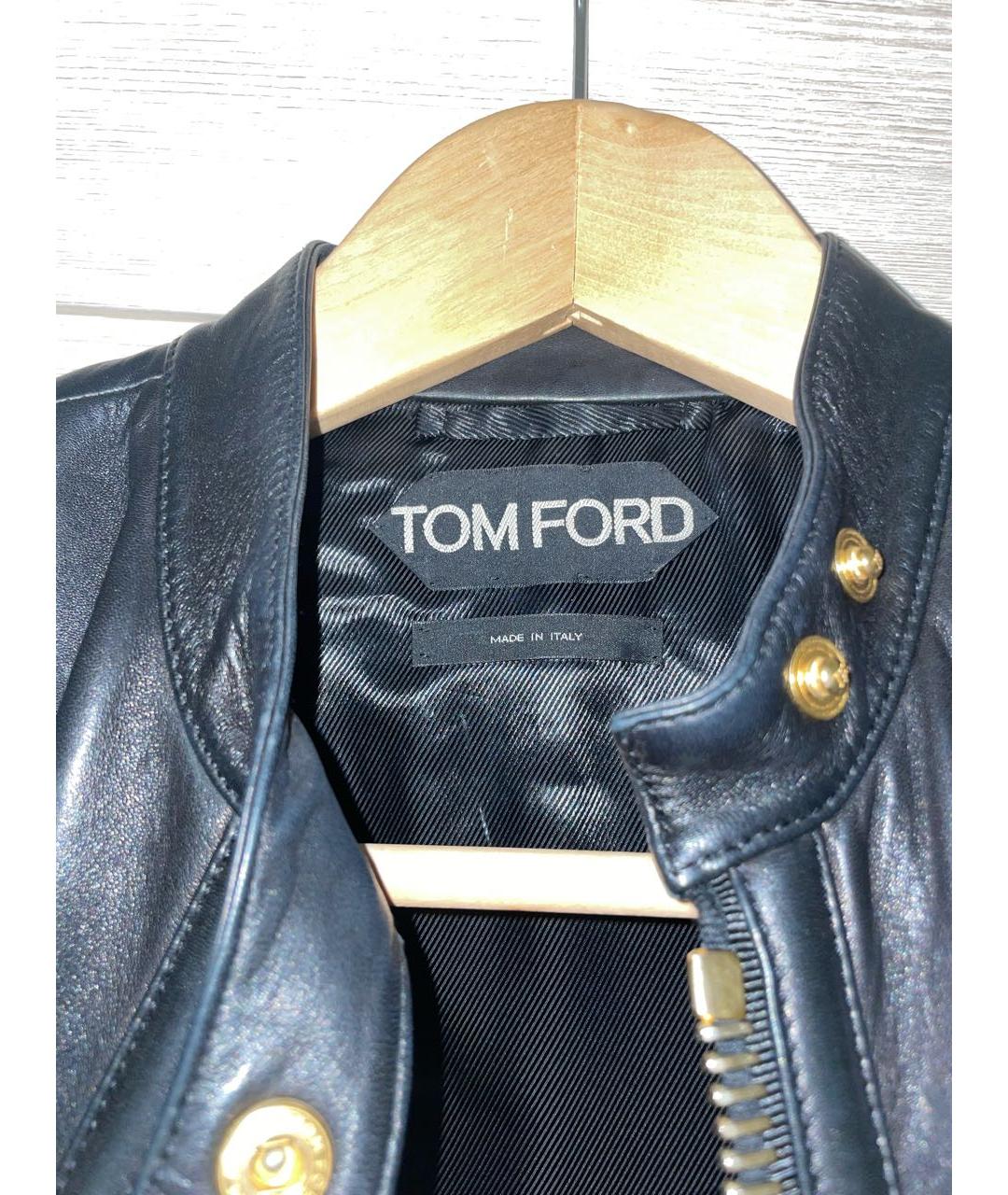 TOM FORD Черная кожаная куртка, фото 3