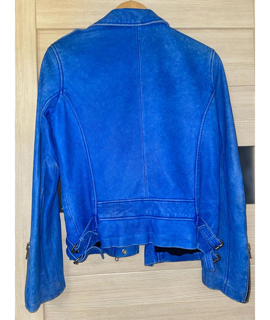 IRO Синяя кожаная куртка, фото 5