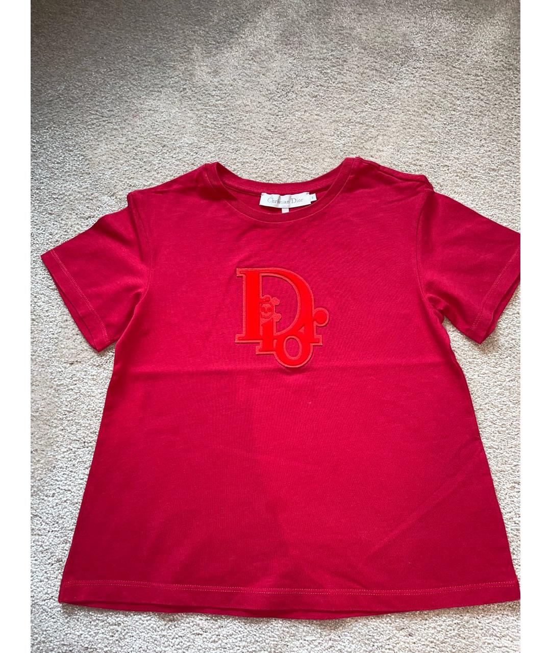 BABY DIOR Красный хлопковый детская футболка / топ, фото 5
