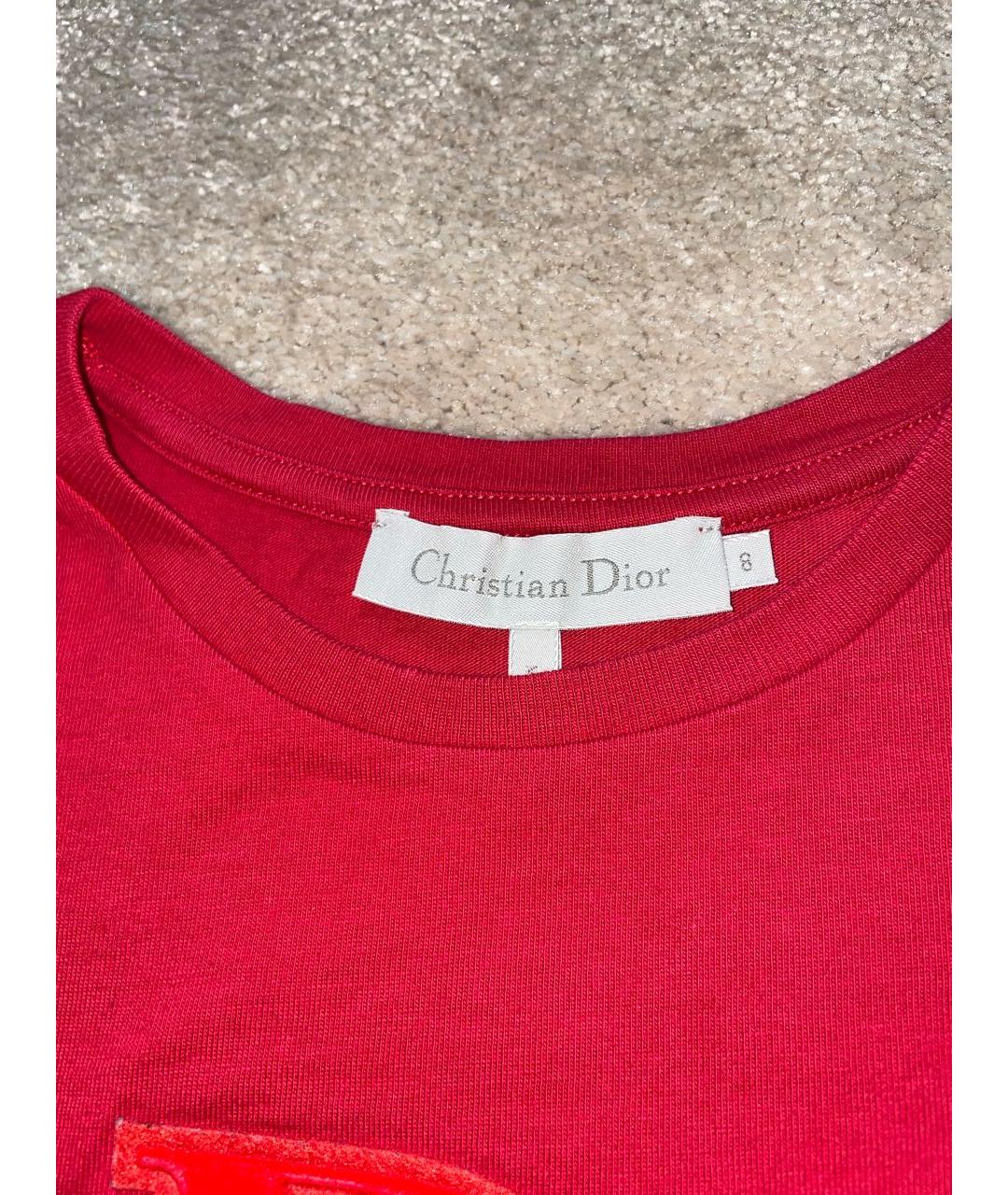 BABY DIOR Красный хлопковый детская футболка / топ, фото 4