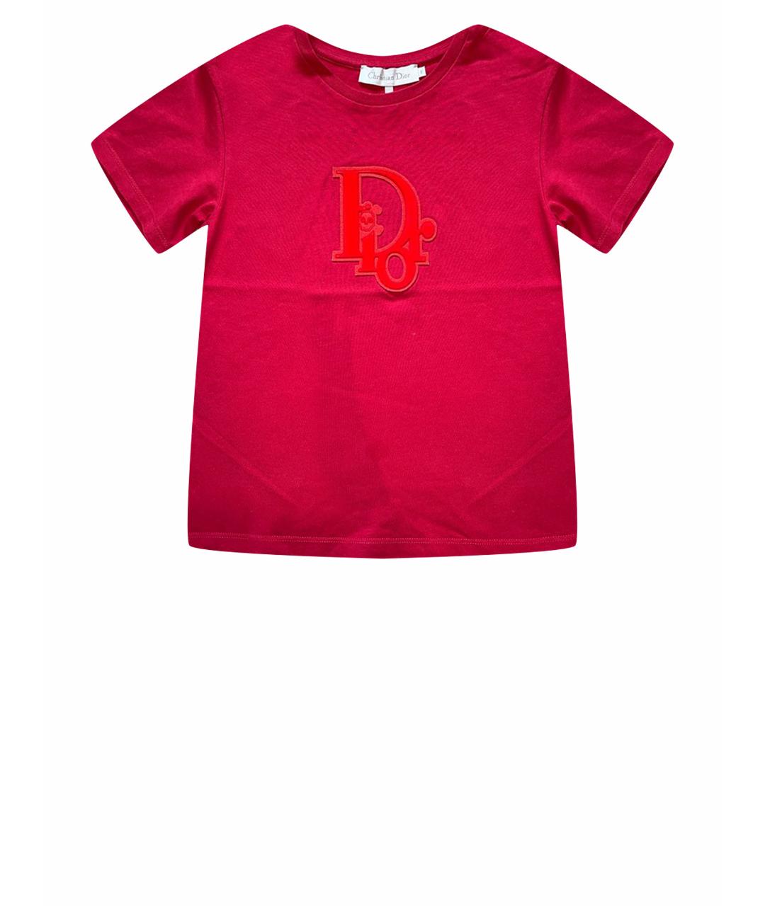 BABY DIOR Красный хлопковый детская футболка / топ, фото 1
