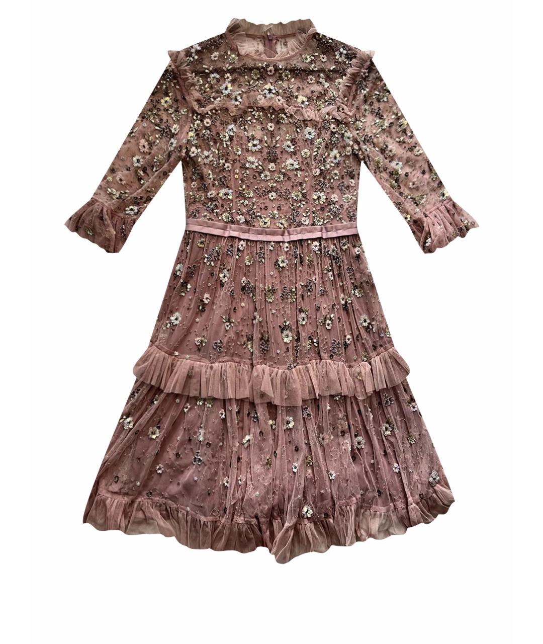 NEEDLE & THREAD Розовое вечернее платье, фото 1