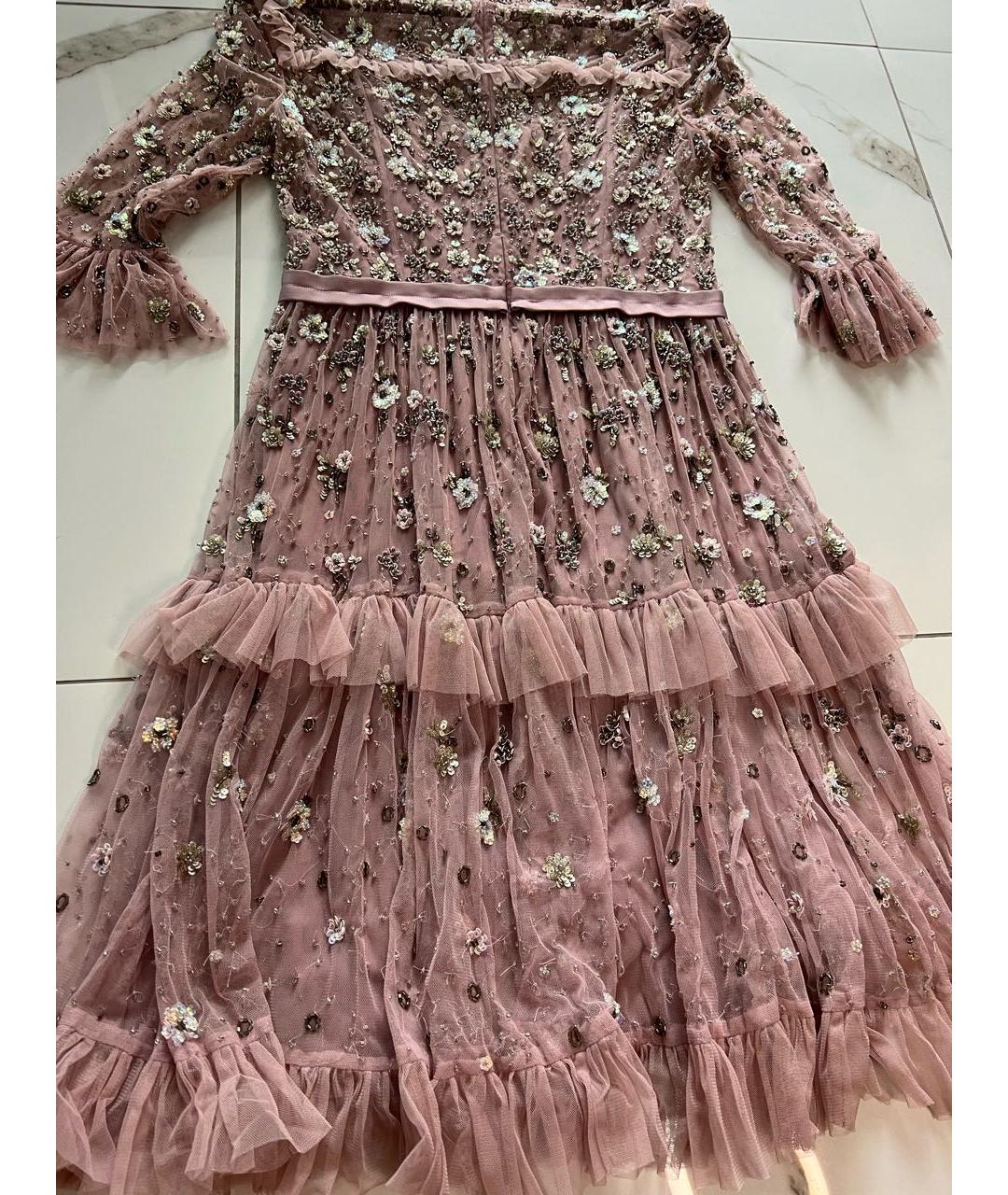 NEEDLE & THREAD Розовое вечернее платье, фото 3