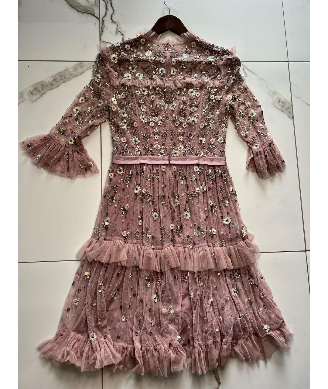 NEEDLE & THREAD Розовое вечернее платье, фото 2