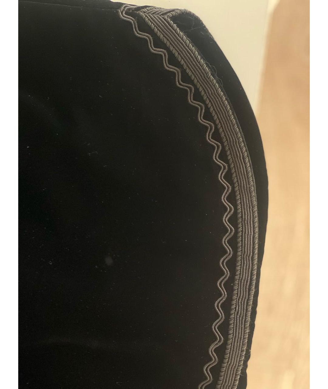 SAINT LAURENT Черная велюровая юбка мини, фото 4