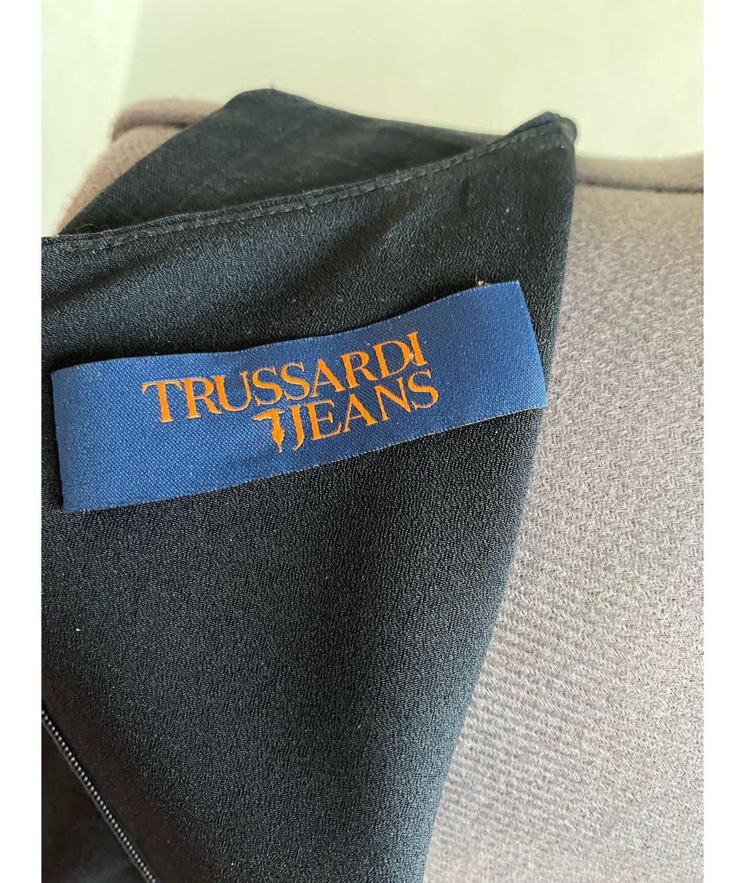 TRUSSARDI JEANS Синее полиэстеровое повседневное платье, фото 6