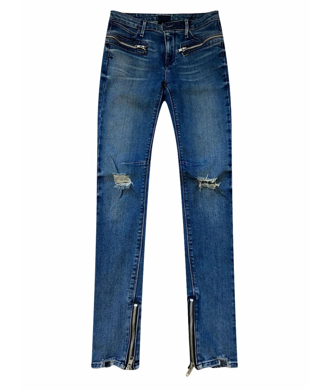 RTA Синие хлопко-эластановые джинсы слим, фото 1
