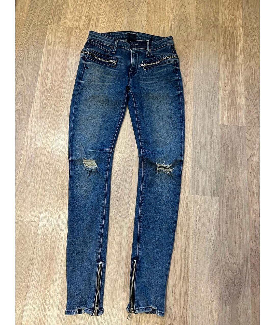 RTA Синие хлопко-эластановые джинсы слим, фото 6
