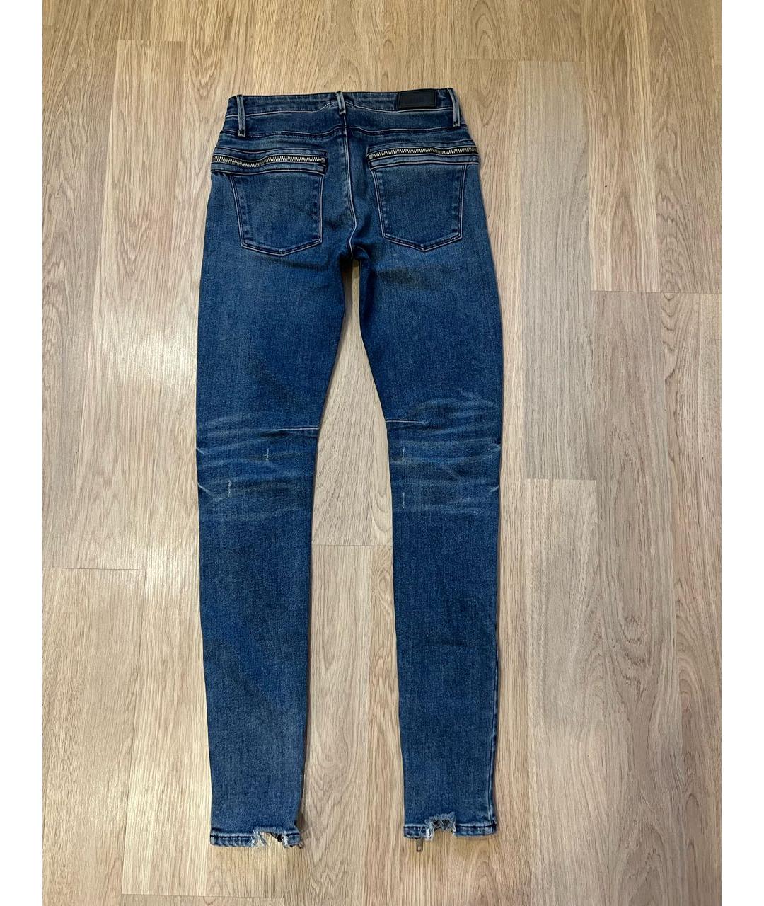 RTA Синие хлопко-эластановые джинсы слим, фото 2