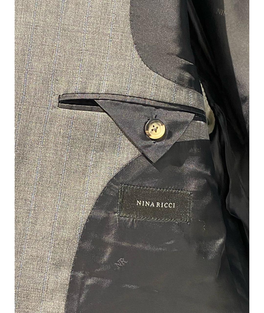 NINA RICCI Серый шерстяной пиджак, фото 3